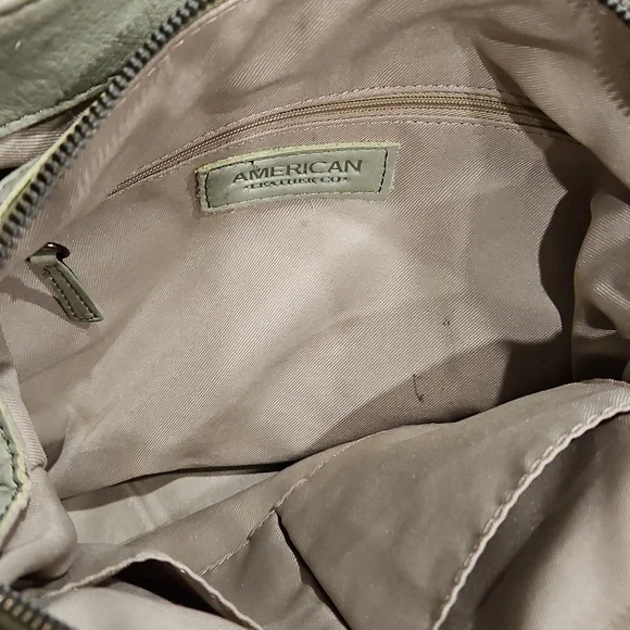 American Leather Co Green/Gray Purse - Picture 8 of 8